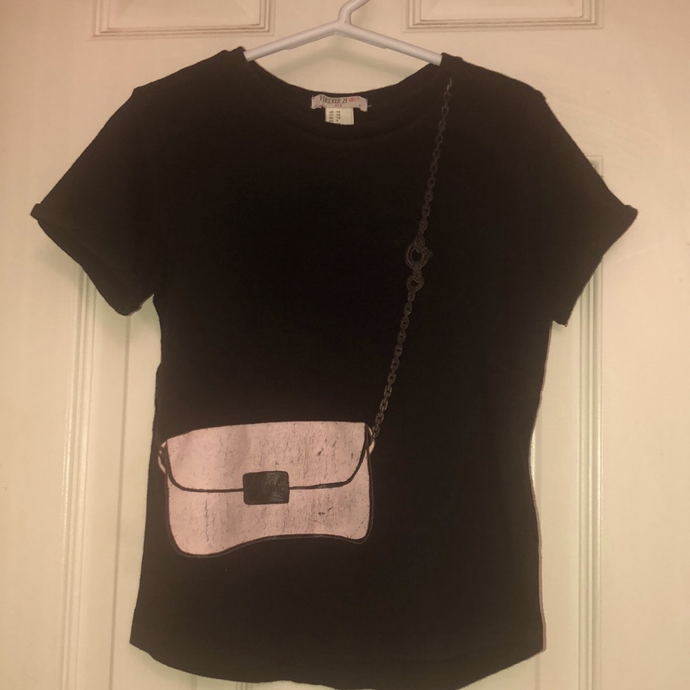 Forever 21 Girls Black T-Shirt